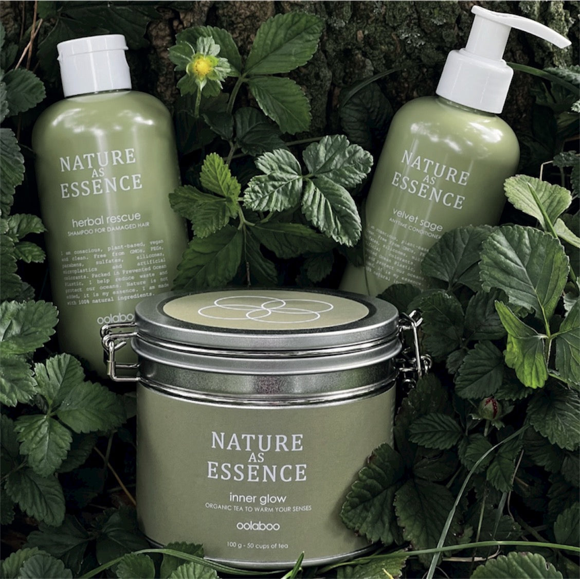 Oolaboo Nature as Essence 100% vegan haarverzorging producten